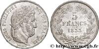 FRANCE 5 francs IIe type Domard LOUIS-PHILIPPE Ier La Rochelle 1833 (37mm, 25,07g, 6h) -
