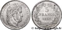 FRANCE 5 francs IIe type Domard LOUIS-PHILIPPE Ier Lille 1837 (37mm, 24,69g, 6h) -