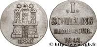 ALLEMAGNE - VILLE LIBRE DE HAMBOURG 1 Schilling ALLEMAGNE - VILLE LIBRE DE HAMBOURG 1841 (16mm, 1,10g, 12h) -