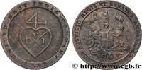 INDES BRITANNIQUES - COMPAGNIE ORIENTALE DES INDES 1/2 Dub (1/96 Rupee) INDES BRITANNIQUES - COMPAGNIE ORIENTALE DES INDES - PRÉSIDENCE DE MADRAS Soho 1797 (24,5mm, 6,46g, 6h) -