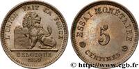 BELGIQUE - ROYAUME DE BELGIQUE - LÉOPOLD Ier Essai 5 Centimes BELGIQUE - ROYAUME DE BELGIQUE - LÉOPOLD Ier 1859 (17,5mm, 2,53g, 6h) -