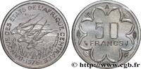 ÉTATS DE L'AFRIQUE CENTRALE Essai de 50 Francs BEAC antilopes (A) Tchad ÉTATS DE L'AFRIQUE CENTRALE Paris 1976 (21,5mm, g, h) -