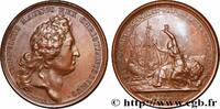 FRANCE Médaille, Défaite de la flotte hollandaise près du LOUIS XIV LE GRAND OU LE ROI SOLEIL 1696 (40,5mm, 33,97g, 12h) -
