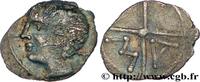 FRANCE Obole au T derrière la nuque, tête à gauche VOLQUES ARÉCOMIQUES (région de Nîmes) c. 90-49 AC. (9mm, 0,40g, 7h) -