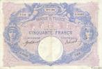 FRANCE 50 Francs BLEU ET ROSE FRANCE 50 Francs BLEU ET ROSE 1914 TTB -