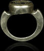 Bague gallo-romaine en argent sertie d’une pâte de verre -
