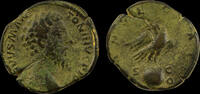 italie Sesterce Sesterce - MARC AURELE - Rome 180. Consecration - Aigle -