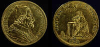 VATICAN - Innocent XII Demi-piastre. 1691. argent doré anciennement -
