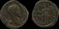 Italie Sertertius Alexandre Sévère. Sesterce - 228 - Rome VIRTUS -