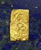 Plaquette D’or : Horus Sur Une Colonne. Egypte Antique -
