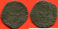 Französische Königliche Münzen DOUZAIN A LA CROISETTE FRANCOIS 1er 1515-1547 A/FRANCISCVS D GRA FRANCORVM REX ECU DE FRANCE COURONNE, DANS UN POLYLOBE COUPE PAR LA COURONNE LETTRE -