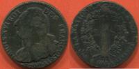 Französische Königliche Münzen 2 SOLS CONSTITUTION 1791-1792 LOUIS XVI FRANCOIS 1792 AA ATELIER METZ L'AN 4 POIDS 23.06g ETAT TTB / N° CATALOGUE : G025 -