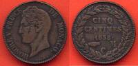Ausländische Münzen 5 CENTIMES MONACO HONORE V 1838 MC POIDS 9.64g RARE * / N° CATALOGUE : G102 -