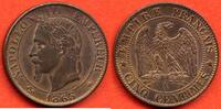 Französische Dezimalmünzen 5 CENTIMES NAPOLEON III TETE LAUREE 1863 A ATELIER PARIS POIDS 5g * / N° CATALOGUE : G155 -