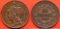 Französische Dezimalmünzen 10 CENTIMES DEUXIEME REPUBLIQUE 1848-1852 CONCOURS DE ALARD 1848 METAL CUIVRE POIDS 9.5g * / N° CATALOGUE : G217 -