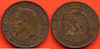 Französische Dezimalmünzen 10 CENTIMES NAPOLEON III TETE LAUREE 1862 A ATELIER PARIS POIDS 10.2g * / N° CATALOGUE : G253 -