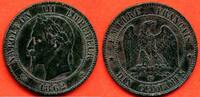Französische Dezimalmünzen 10 CENTIMES NAPOLÉON III TÊTE LAURÉE 1862 BB ATELIER STRASBOURG METAL BRONZE * / N° CATALOGUE : G253 -