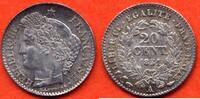 Französische Dezimalmünzen 20 CENTIMES TYPE CERES 1851 A ATELIER PARIS METAL ARGENT * / N° CATALOGUE : G303 -