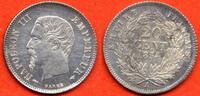 Französische Dezimalmünzen 20 CENTIMES NAPOLEON III TETE NUE 1854 A ATELIER PARIS METAL ARGENT * / N° CATALOGUE : G305 -