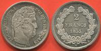 Französische Dezimalmünzen 2 FRANCS EN ARGENT LOUIS-PHILIPPE Ier 1833 A ATELIER PARIS POIDS 10g ÉTAT SPL/FDC MAGNIFIQUE EXEMPLAIRE AVEC UNE FINE TRACE DE NETTOYAGE -