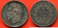 Französische Dezimalmünzen 2 FRANCS EN ARGENT NAPOLEON III TETE NUE 1856 A ATELIER PARIS MAIN ANCRE POIDS 10.02g / N° CATALOGUE : G523 -