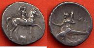 Antike Münzen GRECE STATERE EN ARGENT CALABRE TARENTE POIDS 6.43g * -