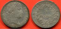 Französische Dezimalmünzen 5 FRANCS NAPOLEON EMPEREUR 1813 M ATELIER TOULOUSE TRANCHE B POIDS 24.99g / N° CATALOGUE : G584 -