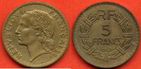 Moderne Französische Münzen 5 FRANCS LAVRILLIER ANNEE 1947 METAL BRONZE-ALU TRES RARE * / N° CATALOGUE : G761A -