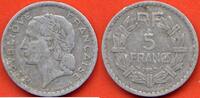 Moderne Französische Münzen 5 FRANCS LAVRILLIER ANNEE 1952 METAL ALUMINIUM * / N° CATALOGUE : G766a -