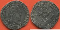 Französische Königliche Münzen 1589 FRANC HENRI III 1574- D'ARGENT AU COL FRAISE ANNÉE 1582 M ATELIER TOULOUSE POIDS 14g ETAT TTB A SUPERBE JOLIE MONNAIE / N° CATALOGU -