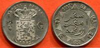 Ausländische Münzen 1/4 GULDEN INDE NÉERLANDAISE EN ARGENT 1882 POIDS 3.18g / N° CATALOGUE : KM305 -