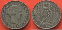 Ausländische Münzen 1 ESCUDO ESPAGNE ISABELLE II EN ARGENT 1867 FRAPPÉE A MADRID POIDS 12.98g ÉTAT SUPERBE TRÈS BEL EXEMPLAIRE AVEC PATINE DE MÉDAILLIER / -