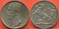 Ausländische Münzen ITALIE VICTOR EMMANUEL III 10 LIRES EN ARGENT 1930 R ATELIER ROME ETAT TTB A SUPERBE JOLIE MONNAIE / N° CATALOGUE : KM68.1 -