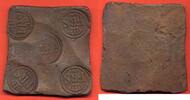 Ausländische Münzen 1/2 DALER SUEDE SILF.MINT 1741 PLAQUE DE CUIVRE 90X90 POIDS 360g * / N° CATALOGUE : KM-PM65 -