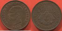 Ausländische Münzen 5 CENTIMES CAMBODGE NORODOM 1e ROI DU CAMBODGE EN BRONZE ANNÉE 1860 FRAPPE COURANTE ETAT SUP/SPL TRÈS JOLIE MONNAIE AVEC TOUT SON BRILLAN -