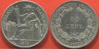 Ausländische Münzen 50 CENT COCHINCHINE EN ARGENT ANNÉE 1879 A ANCRE POIDS 13.60g ETAT SPLENDIDE CETTE MONNAIE A ÉTÉ LEGEREMENT BROSSÉE / N° CATALOGUE : -