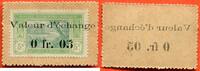 Ausländische Münzen 0 FRANC COTE D'IVOIRE LA MONNAIE DE CARTON 05 VALEUR D'ECHANGE ND (1920) TIMBRE VERT / N° CATALOGUE : LECOMPTE1 -