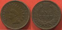 Ausländische Münzen 1 CENT ÉTATS UNIS EN CUIVRE ANNÉE 1875. AVEC ÉCRIT SUR L'AVERS DE LA MONNAIE LE NUMERO 52 SOUVENT UTILISE DANS LES ANCIENNES COLLECTI -