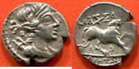Antike Münzen 8 DRACHME MARSEILLE PÉRIODE HELLÉNISTIQUE 225-49 AV J-C MASSALIA III-I SIÈCLE GROUPE II SÉRIE EN ARGENT A/ TÊTE D’ARTEMIS DIADÉMÉE A DRO -