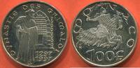 Ausländische Münzen 100 FRANCS MONACO 700e ANNIVERSAIRE DE LA DYNASTIE DES GRIMALDI ARGENT MALIZIA ETAT SPLENDIDE A FLEUR DE COIN / N° CATALOGUE : MC165 -