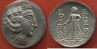 Antike Münzen GAULOISE IMITATION DES CELTES DU DANUBE THASOS TÉTRADRACHME A/ TÊTE DE DIONYSOS A DROITE, PORTANT UNE COURONNE DE FEUILLE DE VIG -