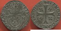 Französische Königliche Münzen DOUZAIN HENRI III 1574-1589 AUX 2 H, 2e TYPE AVEC REVERS AUX 2 L ET 2 H MÉTAL BILLON ANNÉE 1576 ATELIER M TOULOUSE POIDS 2.30g ETAT TB -