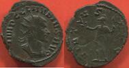 Antike Münzen ANTONINIEN CLAUDE II 268-270 EN BILLON A/ IMP C CLAVDIVS AVG, SON BUSTE RADIE A DROITE. R/ VIRTUS AVG, MARS DEBOUT A GAUCHE, TENANT UN RA -