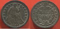 Ausländische Münzen HALF DIME ÉTATS UNIS ANNÉE 1847 POIDS 1.30g ETAT TTB -