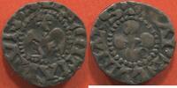Französische Königliche Münzen DENIER DAUPHINE ÉVÊCHÉ DE VALENCE ANONYMES D'ARGENT A/ AIGLE A DEUX TÊTES DE FACE R/ CROIX POMMETTE CANTONNÉE D'ANNELET POIDS 0.89g E -
