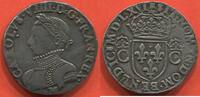Französische Königliche Münzen TESTON CHARLES IX 1560-1574 1er TYPE A/ CAROLVS VIIII D G FRAN REX BUSTE A GAUCHE DU ROI, LAURE ET CUIRASSE R/ SIT NOMEN DOM BENEDIC -