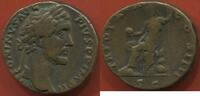 Antike Münzen SESTERCE ANTONIN LE PIEUX EN BRONZE A/ ANTONINVS AVG PIVS PP IMP II, SA TÊTE LAURÉE A DROITE. R/ TR POT XIX COS IIII SC, ROME ASSISE A -