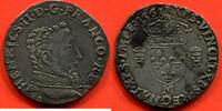 Französische Königliche Münzen TESTON CHARLES IX 1560-1574 2e TYPE A/ HENRICVS II D G FRANCOR REX BUSTE A DROITE DU ROI, CUIRASSE, LA TETE NUE R/ XPS ECT ECU DE FRA -