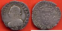 Französische Königliche Münzen TESTON CHARLES IX 1560-1574 1er TYPE A/ CAROLVS VIIII D G FRAN REX BUSTE A GAUCHE DU ROI, LAURE ET CUIRASSE R/ SIT NOMEN DOM BENEDICT -