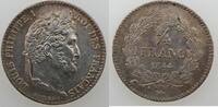 1/4 Franc 1/4 Franc France 1844 W, SUP, KM#740.13 -
